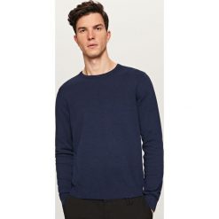 Swetry męskie: Sweter basic – Granatowy