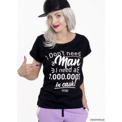 Koszulka I don't need a man (czarna). Koszulki damskie Pakamera. Za 79,00 zł.