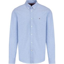 Koszula TOMMY HILFIGER Melange Diamond Dobby MW0MW10671. Niebieskie koszule męskie TOMMY HILFIGER, xl, bez wzorów, z bawełny, casualowe, bez kołnierzyka, bez rękawów. W wyprzedaży za 209,00 zł.