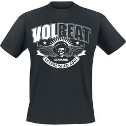 Volbeat Skullwing Ribbon T-Shirt czarny. Czarne koszulki męskie marki Volbeat, xl, z nadrukiem, z okrągłym kołnierzem. Za 74,90 zł.