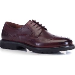 Buty męskie. Czerwone półbuty męskie Wittchen, na co dzień, w paski, ze skóry, casualowe, z paskami. W wyprzedaży za 229,90 zł.