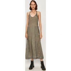 G-Star Raw - Sukienka. Szare sukienki damskie G-Star RAW, na co dzień, s, bez wzorów, z lyocellu, retro, z okrągłym kołnierzem, bez rękawów, maxi, proste. Za 799,90 zł.