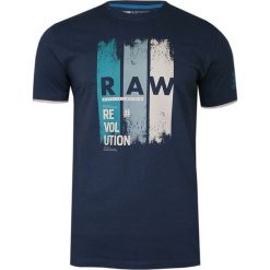 Granatowy Bawełniany T-Shirt z Nadrukiem -PAKO JEANS- Męski, Okrągły Dekolt, Krótki Rękaw TSPJNS4TRIPLEgr. Niebieskie koszulki męskie Pako Jeans, m, z nadrukiem, z bawełny, casualowe, z okrągłym kołnierzem, z krótkim rękawem, krótkie. Za 54,00 zł.