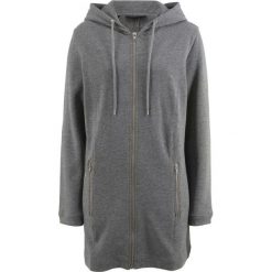 Długa bluza rozpinana bonprix szary melanż. Szare bluzy damskie bonprix, bez wzorów, z długim rękawem, długie, bez kaptura. Za 79,99 zł.