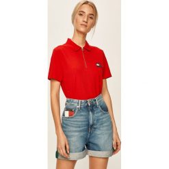Tommy Jeans - T-shirt. Białe bluzki damskie Tommy Jeans, s, bez wzorów, z bawełny, bez kołnierzyka, z krótkim rękawem. Za 299,90 zł.
