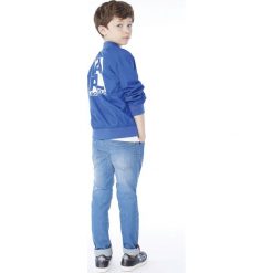 Karl Lagerfeld - Kurtka bomber dziecięca 162-174 cm. Niebieskie kurtki chłopięce KARL LAGERFELD, bez wzorów, z poliesteru, krótkie, bez kaptura. Za 689,90 zł.
