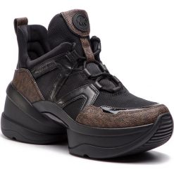 Sneakersy MICHAEL MICHAEL KORS - Olympia Trainer 43R9OLFS7D Blk/Brown. Czarne półbuty damskie marki MICHAEL Michael Kors, ze skóry ekologicznej. Za 939,00 zł.