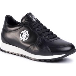 Sneakersy ROBERTO CAVALLI - 1022 B Black. Czarne sneakersy męskie Roberto Cavalli, na co dzień, bez wzorów, ze skóry, bez zapięcia. Za 1319,00 zł.