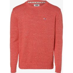 Tommy Jeans - Sweter męski, czerwony. Czerwone swetry męskie Tommy Jeans, s, z haftami, z bawełny, bez kołnierzyka, bez kaptura. Za 399,95 zł.