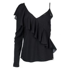 Fornarina Panie Bluzka Francine- Black Blusa (Rozmiar S). Czarne bluzki damskie marki Fornarina, s, bez wzorów, eleganckie, bez kołnierzyka, bez rękawów. W wyprzedaży za 141,00 zł.