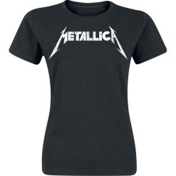 Bluzki damskie: Metallica Textured Logo Koszulka damska czarny