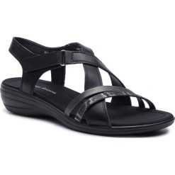 Sandały CLARA BARSON - WSA903-02 Black. Czarne klapki damskie Clara Barson, bez wzorów, ze skóry ekologicznej, bez obcasa, na obcasie. Za 69,99 zł.