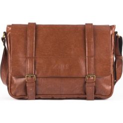 TORBA MĘSKA NA RAMIĘ CAMEL. Brązowe torby męskie skórzane Solier, w paski, z jeansu, vintage. Za 139,90 zł.