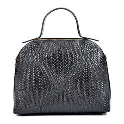 Torebki klasyczne damskie: Skórzana torebka w kolorze czarnym – (S)34 x (W)27 x (G)16 cm