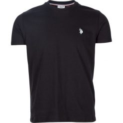 Koszulka w kolorze czarnym. Czarne koszulki męskie U.S. Polo Assn., s, z haftami, z bawełny, z okrągłym kołnierzem, bez rękawów. W wyprzedaży za 85,95 zł.