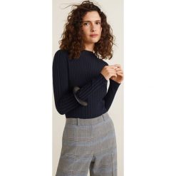 Mango - Sweter Shade. Niebieskie swetry klasyczne damskie marki Mango, s, z dzianiny, z dekoltem w łódkę. Za 139,90 zł.