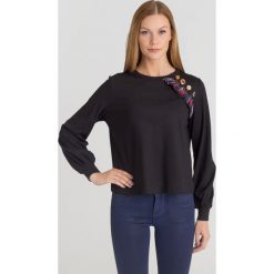 BLUZA LIU JO. Czarne bluzy damskie Liu Jo, s, z aplikacjami, bez rękawów, bez kaptura. Za 319,50 zł.