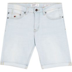 Wybielane bermudy slim comfort. Szare spodenki i szorty męskie Pull&Bear, m, bez wzorów, z denimu. Za 79,90 zł.