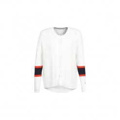 Swetry Tommy Hilfiger VERLENE C-NK. Brązowe swetry klasyczne damskie TOMMY HILFIGER, l. Za 619,00 zł.