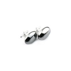 Spinki do mankietów Hematyt. Szare spinki do mankietów męskie Brazi druse jewelry, z hematytem. Za 170,00 zł.