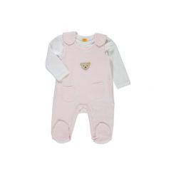 Steiff Girls Baby Śpioszki 2-częściowe barely pink. Różowe śpiochy niemowlęce marki Steiff, z bawełny. Za 176,00 zł.