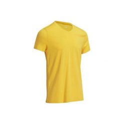 Koszulka Gym. Białe t-shirty damskie DOMYOS, m, z bawełny. W wyprzedaży za 15,99 zł.