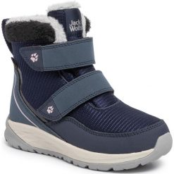 Śniegowce JACK WOLFSKIN - Polar Wolf Texapore Mid Vc K 4036171 Dark Blue/Off White. Niebieskie śniegowce dziewczęce Jack Wolfskin, bez zapięcia. Za 329,00 zł.