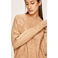 Answear - Sweter. Brązowe swetry damskie ANSWEAR, s, bez wzorów, z elastanu, bez rękawów, bez kaptura. W wyprzedaży za 69,90 zł.