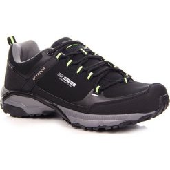 Buty trekkingowe męskie: Czarne buty trekkingowe męskie wodoodporne DK