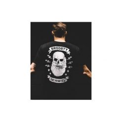 T-shirt brodaty skvrwiel. Czarne t-shirty męskie The urban beard, bez wzorów, bez kołnierzyka. Za 109,00 zł.