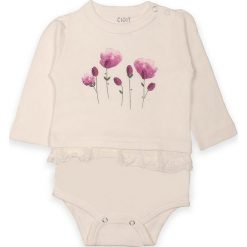 Body w kolorze beżowym. Brązowe body niemowlęce Daisy, z nadrukiem, z bawełny. W wyprzedaży za 35,95 zł.