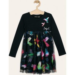 Desigual - Sukienka dziecięca 104-164 cm. Niebieskie sukienki dziewczęce Desigual, z bawełny, casualowe, długie, maxi, rozkloszowane. W wyprzedaży za 179,90 zł.