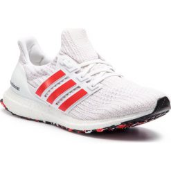 Buty adidas - Ultraboost DB3199 Ftwwht/Actred/Cwhite. Białe buty sportowe męskie Adidas, z tworzywa sztucznego, bez zapięcia, do biegania. Za 749,00 zł.