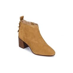 Botki Esprit CANDY BOOTIE. Pomarańczowe botki damskie Esprit, bez obcasa, bez zapięcia. W wyprzedaży za 279,20 zł.