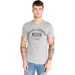 Jack & Jones Koszulka Szary. Szare podkoszulki męskie s, z haftami, z bawełny. Za 57,95 zł.