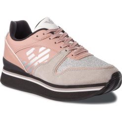 Sneakersy EMPORIO ARMANI - X3X046 XL214 L058 Plaster/Nude. Różowe półbuty damskie Emporio Armani, z zamszu. W wyprzedaży za 479,00 zł.