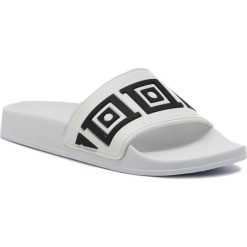 Klapki VERSACE COLLECTION - V900678 VM00322 V851 Bianco/Nero. Białe klapki męskie Versace Collection, z tworzywa sztucznego, bez zapięcia. W wyprzedaży za 379,00 zł.