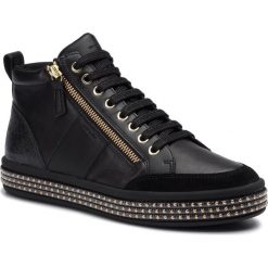 Sneakersy GEOX - D Leelu' G D94FFG 08554 C9999 Black. Czarne półbuty damskie Geox, z zamszu. W wyprzedaży za 289,00 zł.