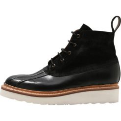 Botki męskie: Grenson SPIKE Botki sznurowane black burnishing suede