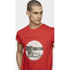 T-shirt męski TSM617 - koral - Outhorn. Koszulki męskie Outhorn, m, bez wzorów, z dzianiny, bez kołnierzyka. Za 39,99 zł.
