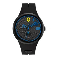 Zegarek "0830395-FXX" w kolorze czarnym. Czarne, analogowe zegarki męskie Lacoste, sztuczne. W wyprzedaży za 619,95 zł.