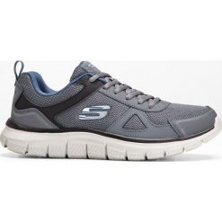 Sneakersy Skechers z pianką Memory bonprix szaro-niebieski. Szare sneakersy męskie bonprix, na sznurówki. Za 199,99 zł.