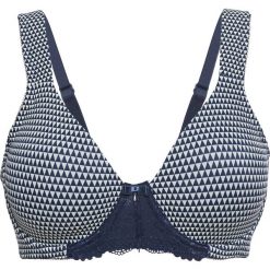 Biustonosz t-shirt minimizer na fiszbinach bonprix ciemnoniebieski - szampan. Niebieskie biustonosze bonprix, bez wzorów. Za 54,99 zł.