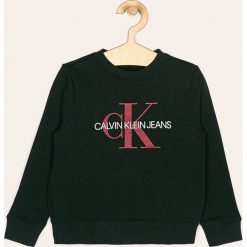 Calvin Klein Jeans - Bluza dziecięca 128-176 cm. Czarne bluzy chłopięce Calvin Klein Jeans, z nadrukiem, z bawełny, bez rękawów, bez kaptura. W wyprzedaży za 249,90 zł.