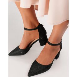 Czarne Czółenka Sheinelle. Czarne czółenka damskie Renee, bez wzorów, bez obcasa. Za 84,99 zł.