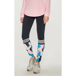Adidas Performance - Legginsy. Niebieskie legginsy damskie marki adidas Performance, s, z nadrukiem, z elastanu. Za 169,90 zł.
