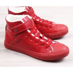 Trampki męskie ocieplane czerwone Big Star Y174025FW19 - czerwony. Czerwone trampki męskie BIG STAR, bez wzorów, retro, bez zapięcia. Za 119,99 zł.