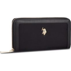 Duży Portfel Damski U.S. POLO ASSN. - Houston L Zip Wallet BIUHU0108WIP/000 Black. Czarne portfele damskie U.S. Polo Assn., bez wzorów, ze skóry ekologicznej. Za 159,00 zł.