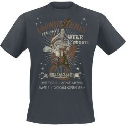Looney Tunes Wile E Coyote Guitar T-Shirt odcienie ciemnoszarego. Szare koszulki męskie marki Looney Tunes, l, z nadrukiem, z okrągłym kołnierzem. Za 74,90 zł.