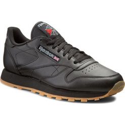 Buty Reebok - Cl Lthr 49800 Black/Gum. Czarne buty sportowe damskie marki Reebok, na co dzień, bez wzorów, ze skóry, klasyczne, bez zapięcia. W wyprzedaży za 259,00 zł.